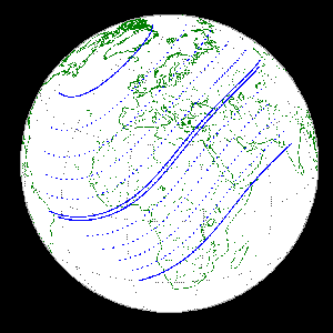 Kaart van de totale eclips van 29 maart 2006