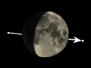 De Maan bedekt ζ Arietis