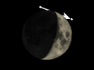 De Maan bedekt μ Ceti