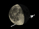 De Maan bedekt ν Librae