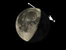 De Maan bedekt 14 Ceti