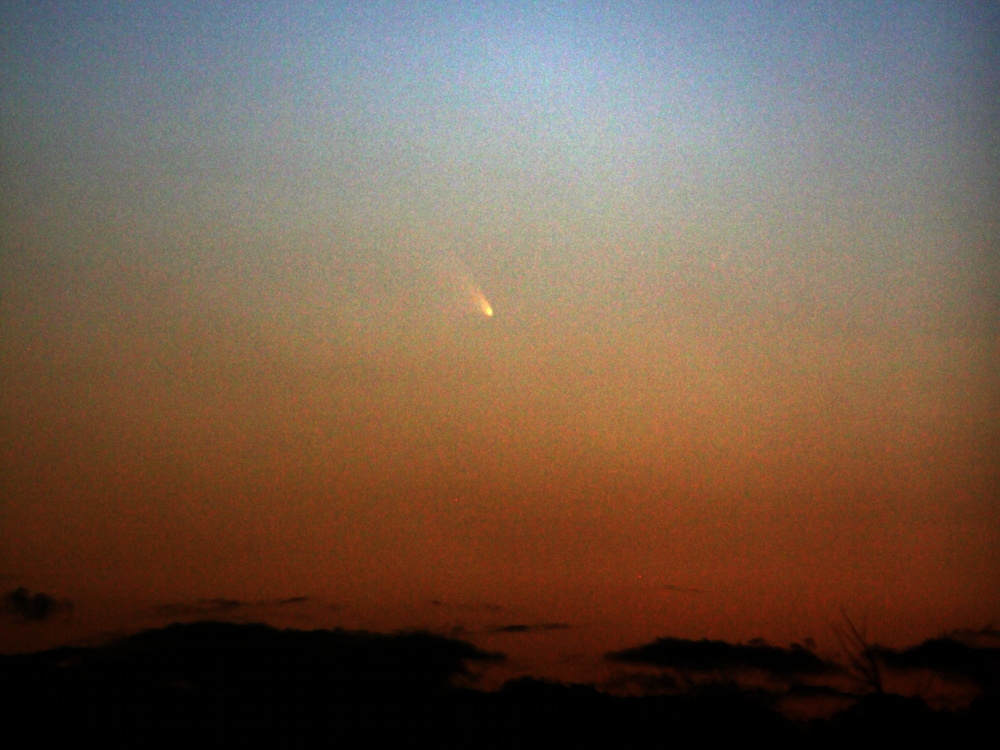 De komeet op 13 maart