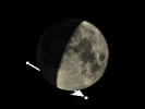 Pad van 16 Piscium t.o.v. De Maan
