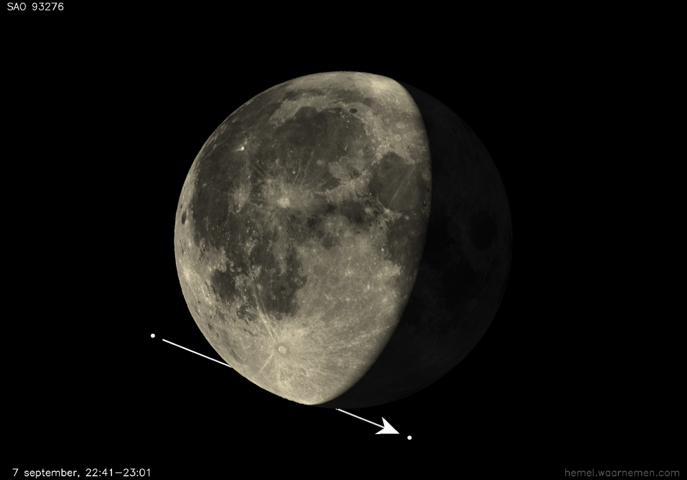 Pad van SAO 93276 t.o.v. De Maan