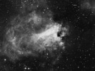 DSS-foto van de sterhoop met nevel M17