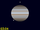 Callisto in conjunctie met Jupiter