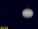 Callisto in conjunctie met Jupiter