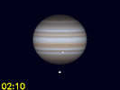 Callisto in conjunctie met Jupiter