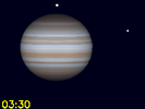 Callisto in conjunctie met Jupiter