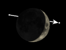 De Maan bedekt μ Arietis