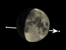 De Maan bedekt τ Arietis