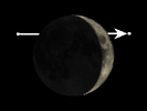 De Maan bedekt ω Ophiuchi