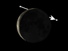 De Maan bedekt δ Piscium
