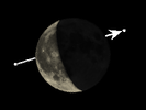 De Maan bedekt μ Librae
