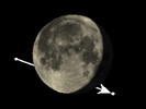 De Maan bedekt μ Piscium