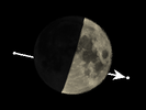 De Maan bedekt μ Ceti