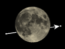 De Maan bedekt μ Cancri