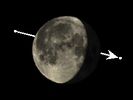 De Maan bedekt χ Capricorni