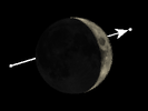 De Maan bedekt Antares