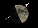 De Maan bedekt τ Leonis