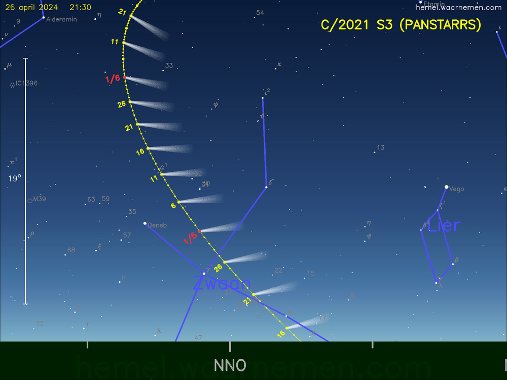 Komeet C/2021 S3 (PANSTARRS) in 2024