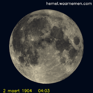 De Maan tijdens het maximum van de eclips