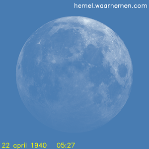 De Maan tijdens het maximum van de eclips