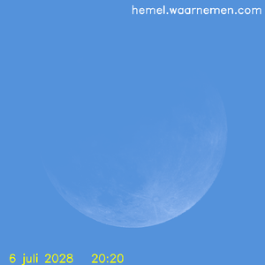 De Maan tijdens het maximum van de eclips