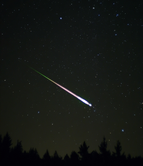 Foto van een meteoor