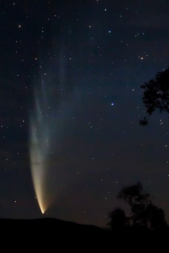 Foto van een komeet