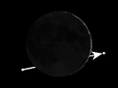 Pad van Mercurius t.o.v. de Maan