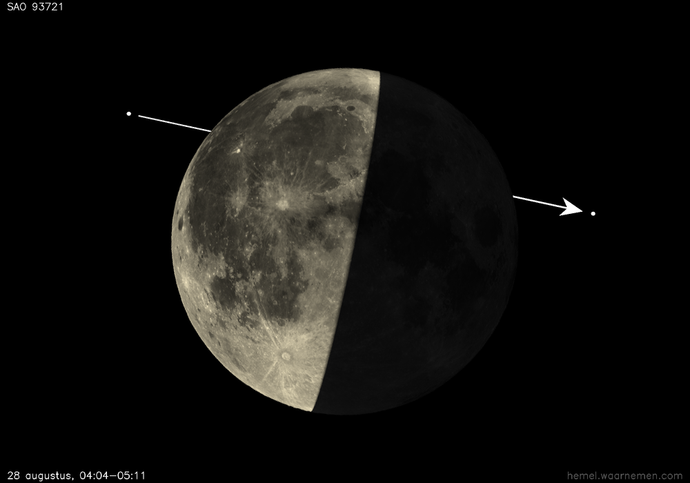 Pad van SAO 93721 t.o.v. De Maan