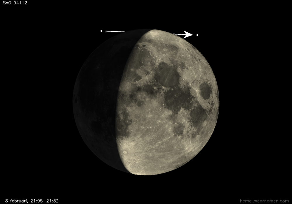 Pad van SAO 94112 t.o.v. De Maan