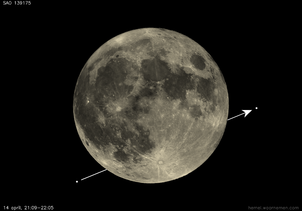 Pad van SAO 139175 t.o.v. De Maan