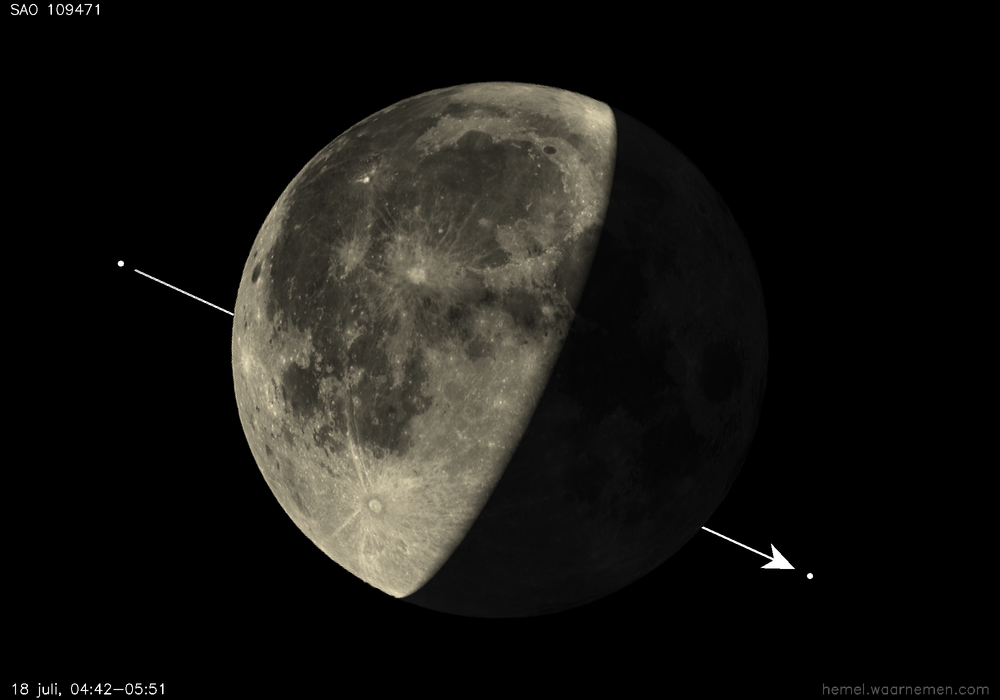 Pad van SAO 109471 t.o.v. De Maan