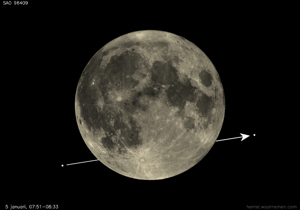 Pad van SAO 96409 t.o.v. De Maan