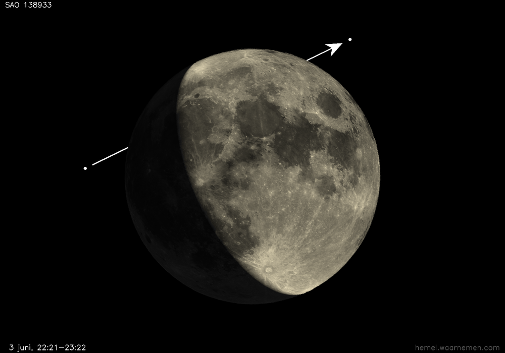 Pad van SAO 138933 t.o.v. De Maan