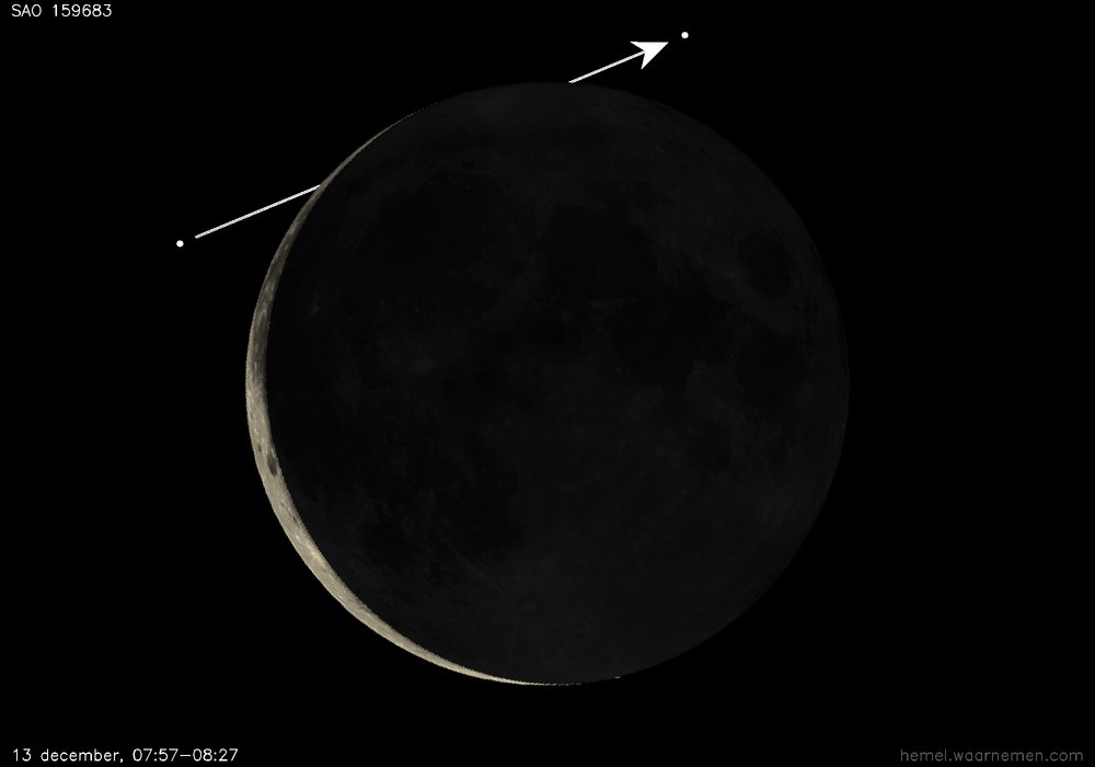 Pad van SAO 159683 t.o.v. De Maan