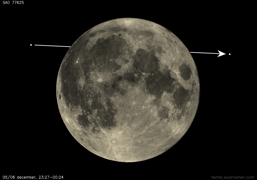 Pad van SAO 77625 t.o.v. De Maan
