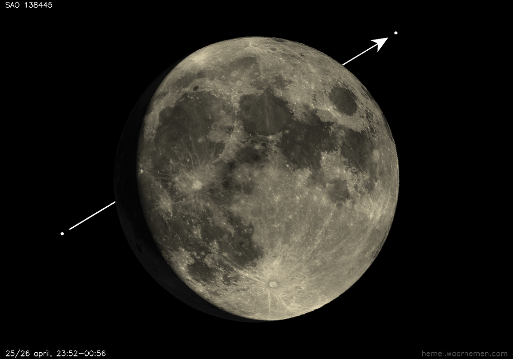 Pad van SAO 138445 t.o.v. De Maan