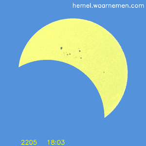 Zon tijdens maximum