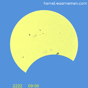 Zon tijdens maximum