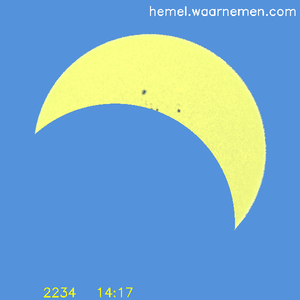 Zon tijdens maximum