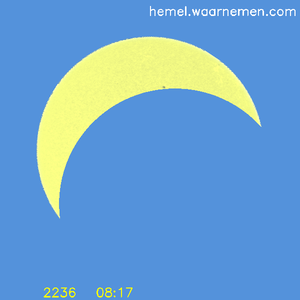 Zon tijdens maximum