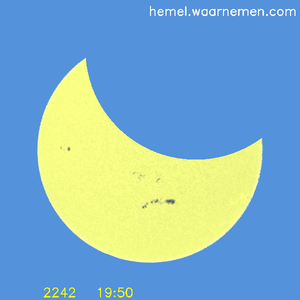 Zon tijdens maximum