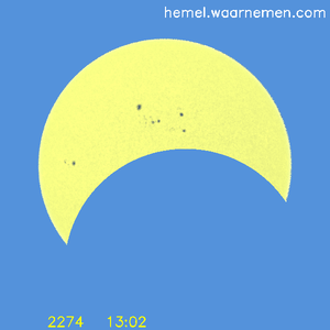 Zon tijdens maximum