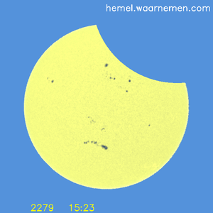 Zon tijdens maximum