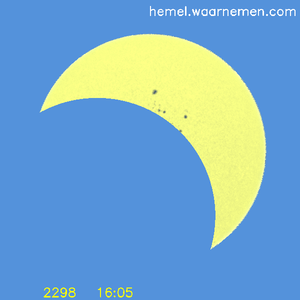 Zon tijdens maximum