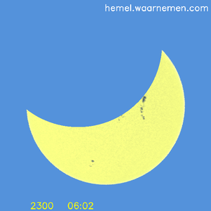 Zon tijdens maximum